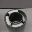 LE TAUCI Utensil Holder for Kitchen Counter, 7.3"+5.4" Fluted Ceramic Utensil Crock Organizer for Countertop, Heavy Large Holder for Spatulas, Spoons, Set of 2, Forest Green