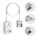 TESSAN 220 to 110 Voltage Converter US to Europe, International Travel Power Adapter with 4 USB Ports(2 USB C), 2 AC and EU/UK/AU Plug Universal Power Converter Adapter Combo, Step Down Transformer