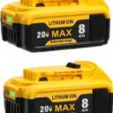 SANIU 2 Pack 3000mAh Replacement for DeWalt 20V MAX Battery Li-ion Compatible with DeWalt 20-Volt Cordless Power Tools DCB208 DCB207 DCB206 DCB204 DCB201 DCB203 DCB181 DCB180