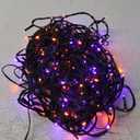 Halloween String Lights, Waterproof Christmas Decorations for Indoor Outdoor Patio Party Holiday, Purple & Orange