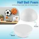 Yalumo Half Foam Balls for Crafts, 10 Pack Multi-Size Smooth Polystyrene Half Round Foam Craft Ball for Floral Arrangements, Wedding, School Projects, DIY Ornaments, Holiday Decor (6", 4", 3")