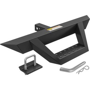Universal Steel Trailer Tow Hitch Step Bar with Drop Step Pads for Pickup