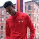 Ultra Game Mens NBA Official Quarter Zip Long Sleeve Pullover T-Shirt (M)