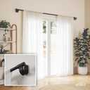 Umbra Bellwood Curtain Rod, Adjustable, 42 to 120 Inches, Black