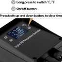 Digital Temperature Controller with LCD Display, Easy to Use,Black, 110V