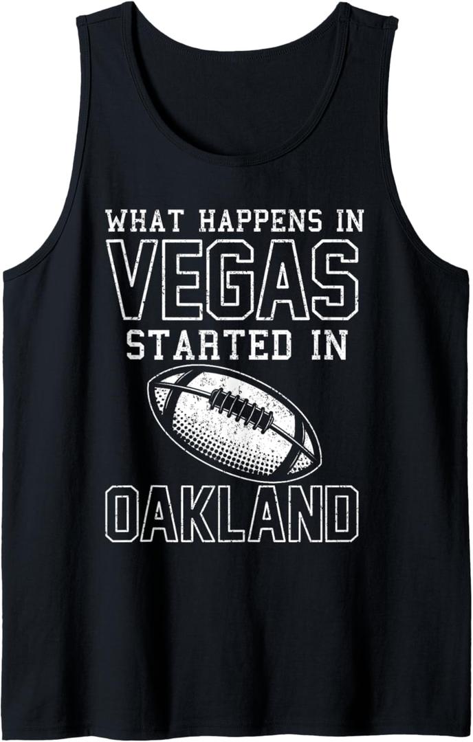 What Happens In Vegas Started In Oakland Shirt Sporty Gift Tank Top, Size M
