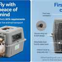 Petmate Sky Kennel For Air and Travel Airline Compliant Dog Crate for Smaller Dog Breeds or Pets up to 15 lbs, Heavy Duty Dog Kennel, Made in the USA- 21" L