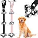 BLUETREE 2 Pack Dog Doorbells Premium Quality Training Potty Great Dog Bells Adjustable Door Bell Dog Bells for Potty Training Your Puppy The Easy Way - 7 Extra Large Loud 1.4 DoorBells (08-Black+Light Pink)