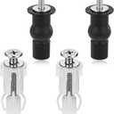 2 Set Stainless Universal Toilet Seat Bolts and Nuts Set Toilet Seat Screws Universal Toilets Hardware Replacement Kit Toilets Seats Top Fixing Part Brass Thread Insert for Easy Installation