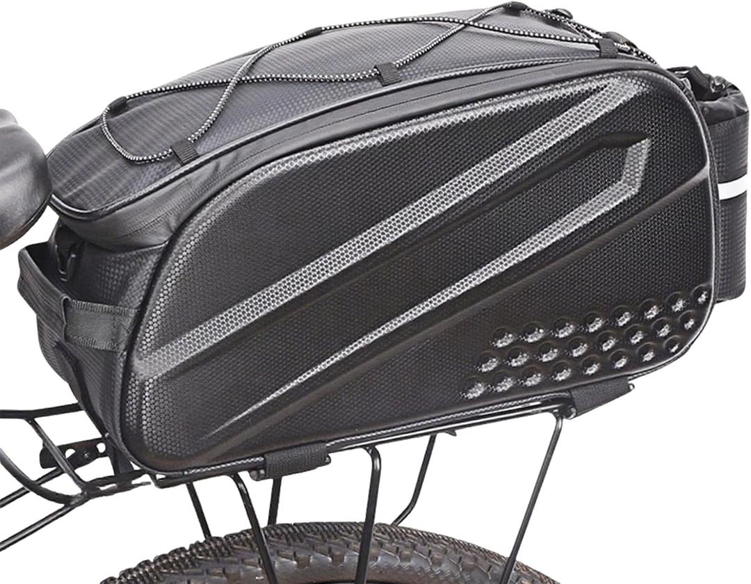 Skeri Rear Bike Rack Bag 10L Waterproof PU+EVA, Bike Trunk Bags and Bike Panniers for Ebike and Bicycle Accessories