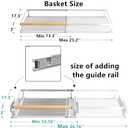 Pull Out Cabinet Organizer 2Pack, Heavy Duty Slide Out Pantry Shelves, Sliding Drawer Pantry Shelf for Kitchen, Living Room, Home, 14.16''-24.16''W x 17.3''D