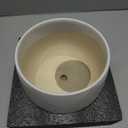 G EPGardening Ceramic Pots for Plants - 7 Inch Planter for Indoor Plants, Round Flower Pots with Drainage and Saucer, Modern Outdoor Planter, Garden Decor, Home Gifts, White