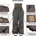 SNOWVERB Super Baggy Snowboard Pants Waterproof Insulated Ski Pants Loose Fit Freestyle Mountain Snow Pants Men Women (Black, L)