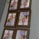 QUTREY 4x6 Picture Frames Collage, 6 Openings Wall Hanging Photo Frame Set of 2 Display 4 by 6 inch Vertical Pictures Frame, Rustic Walnut Brown