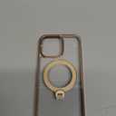 CASEKOO Desert Titanium for iPhone 15 Pro Max Case with 360 Spin Magnetic Stand [Compatible with Magsafe][16FT Military Protection] Polished for iPhone 15 ProMax Case with Stand Ring 6.7'', Rose Gold