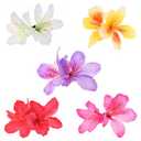 ALIMITOPIA Flower Hair Clip Bohemia Hawaiian Fabric Artificial Azalea Flower Alligator Hair Clip Hairpin Barrette Headdress Bobby Pins Headwear Hair Accessories(4.7 inches; 5pcs)