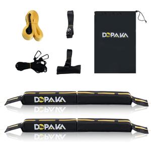 Soft Roof Rack Pads,Duty Universal Car Roof Racks System with 2 Tie Down Straps, 2 Tie Down Ropes, 2 Hood Loops and Storage Bag, for Surfboard, Kayak, Canoe, Heavy