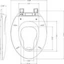 Built-In Toddler Toilet Seat, 19" Elongated White Potty Training Seat with No-Wiggle Design, Easy Install and Detachable for Both Child and Adult Use