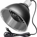 Large Caliber Reptile Lamp Cover Dome Supports Up to 250W, Diameter 7.0 Inch Heat Lamp/Light Fixture Dome Fit for E26 UVA/UVB Basking Bulbs, Perfectly Fit 250 watts Ceramic Heat Lamp