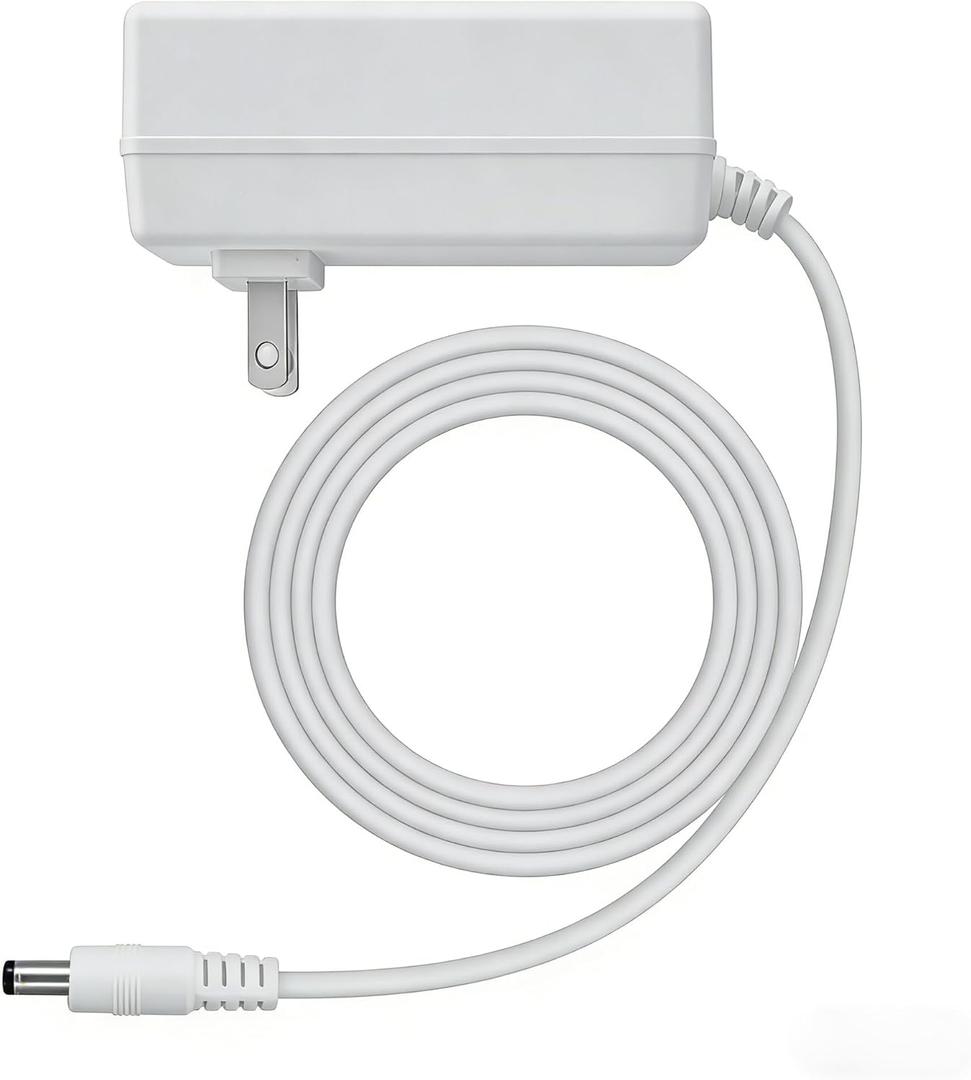 12V 3A Power Supply for Neon LED Light Strip, CCTV Security Camera - AC/DC Adapter, 10 Feet Charger Cord, 5.5mm X 2.1mm Barrel Plug, White