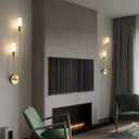 2x Modern Classy Wall Sconce, Double Head G9 LED Bulb Wall Lamp Wall Mounted Deco Lamp for Living Room Bedroom 85265V