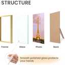 upsimples 8x10 Picture Frame Set of 3, Made of High Definition Glass for 8 x 10, Wall and Tabletop Display Thin Border Photo Frames for Home Decor, Gold