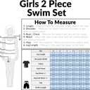 Barbie Girls Swimsuit Set 5-14 Yrs, Two Piece Bikini Set, Adjustable Strap Bathing Suits Swimwear, Swimming Gifts for Girls