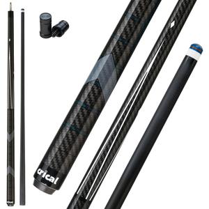CRICAL Carbon Fiber Pool Cue Stick 58" Billiard Cue Sticks Professional Low Deflection Pool Sticks with 3/8 * 8 Pin Joint and 12.5mm Tip (CL-01)