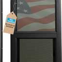 Vertical RV Window 12" W x 24" H Sliding RV Window with Net Screen and Trim Ring, RV Windows for Cargo Trailer Camper for 15/16" or 1-3/8" and Slightly Thicker Up to 1/16" Walls, DOT Approved