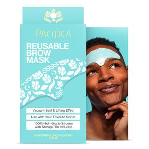 Pacifica Reusable Brow Mask  100% Silicone Forehead Wrinkle Patch for Brow Lift, Reusable Anti-Wrinkle Pad Smooths Frown Lines, Vegan, Fragrance-Free, Vegan & Cruelty-Free, 1 Piece