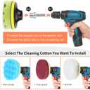 32 Pack Drill Brush Attachments Set Scrub Pads Sponge Buffing Pads Crevice Cleaning Brush for Home Bathroom Car Kitchen Corners Sink Stubborn Stains Tiles Car Polishing Kit