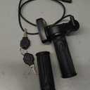 E-Bike Throttle Grip, Electric Scooter Throttle Grips Keys Buttom Start with LCD Display and Key Lock, Easy Install Handlebar Power Indicator for Electric Bikes Scooters Motorcycles