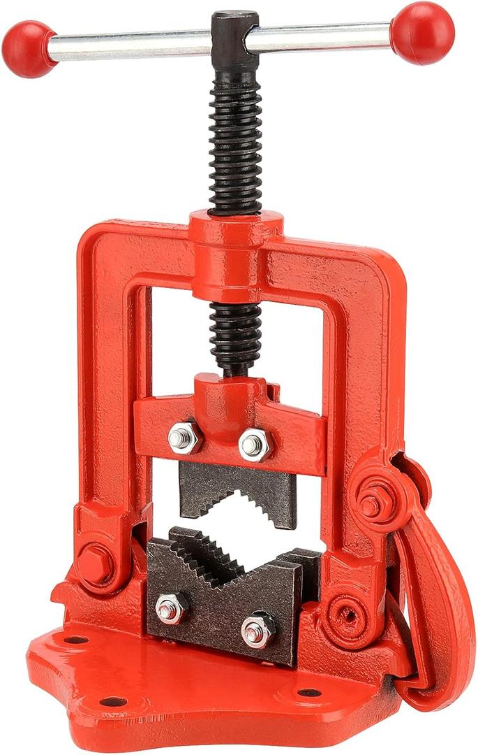 Tornillo de tubo forjado, tornillo de yugo de banco de tubera, tornillo de tubo de hierro fundido resistente para fijacin de tuberas, se adapta a tubos de 0.4 a 3.5 pulgadas (0.394-3.543
