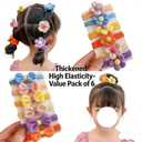 2 x Hair Cute Flower and Butterfly - Shaped Hair Ties for Women, 6 Pack, Random Colors