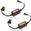 2 PCS H13/9008 Car LED Bulb CANBUS Decoder, Multifunction IP67 Waterproof Plug Play Radio Interference Decoder Resistor, Fault Elimination Repair Accessories, Suitable for Most Models (Black)