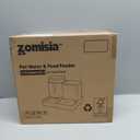 Automatic Cat Feeder and Water Dispenser Set, 2 in 1 Gravity Cat Food Dispenser with 180 Degree Rotatable, Pet Self Feeding Large Capacity for Small Dogs Puppy Kitten, Black, 0.8 Gallon x 2