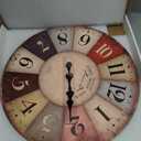 Farmhouse Wall Clocks for Living Room Decor Colorful Wall Clock Battery Operated 16 Inch Large Wall Clock Silent
