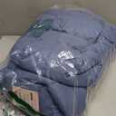 HEEKPEK Womens Winter Long Puffer Coats Thicken Warm Quilted Jacket Mid-Length with Side Zipper and Hood Parka Outerwear (X-Large, Blue)