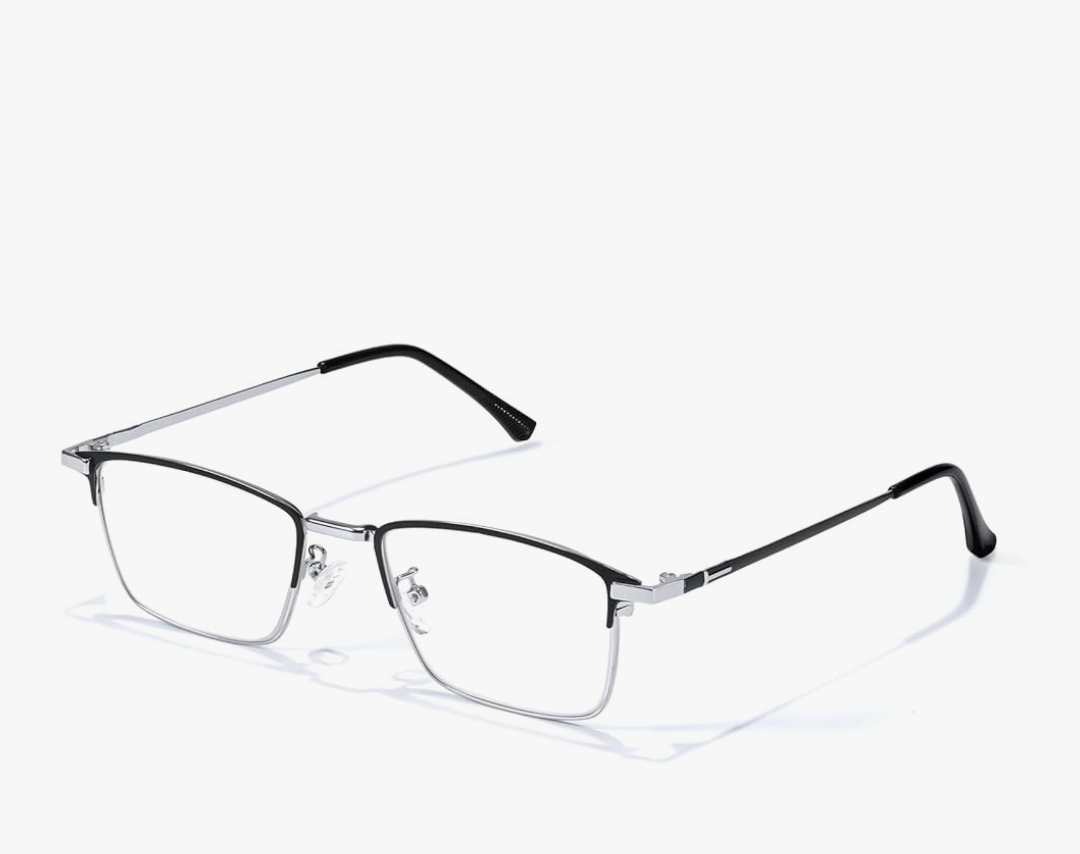 Natural Crystal Stone Lenses Reading Glasses with Clear Real Glass Lenses Blue Light Blocking & UV Protection IF2222