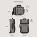 U.S. Traveler Rio Lightweight Softside Rolling Carry-on Suitcase, 2-Wheel Set, Grey