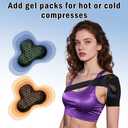 2 x Shoulder Brace for Women, Rotator Cuff Shoulder Brace, Adjustable and Can be Worn Under Clothes, Free to Add Ice Packs for Men & Women, Left & Right (Large size)