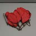 10 Pcs Large Poinsettias Christmas Tree Flower Glitter Silk Flower Picks Ornaments for Wreath Garland Wedding Decoration (Dark Red)