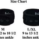 B-Great Ankle Band for Men and Women Compatible with Fitbit Flex 2/One/Zip/Charge 2/Alta HR or Garmin Vivofit/2/3/4/JR Fitness Tracker (Black, Medium)