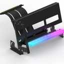 EZDIY-FAB PCIe 4.0 GPU Mount Bracket with ARGB LED Module, Multi-Angle Adjustment with Riser Cable, Compatible to RTX4090, 4080, 4070ti- Black