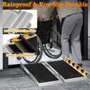 Portable Wheelchair Ramp 2Ft, Heavy-Duty Ramps for Wheelchairs for Home(800LBS), Non-Slip Folding Aluminum Wheelchair Ramps for Home Steps, Stairs, Threshold (Useing Height 2-6inch)