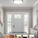 Ken & Ricky 16" Modern Flush Mount Ceiling Light，Brush Nickel,1 Pack