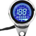 Universal Motorcycle Odometer LCD Digital Speedometer Tachometer Gauges with Night Light Fit for Most Popular 12V Motorbike