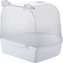 Clear Bird Bath for Small Birds Parakeet Cage Accessories - Suitable for Cockatiels and Parakeets