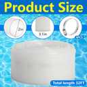 DECOHS 2 Inch x 32 Ft Heavy Duty Transparent Pool Backwash Hose, PVC Swimming Drain Pool Hose, Lay Flat Water Discharge Hose with 4 Clamp for Pools Drain Clean Filter Sump Pump