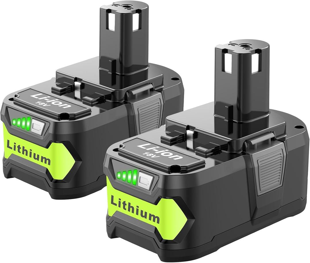 2Pack 5000mAh Replacement for Ryobi 18V Battery P102 P103 P104 P105 P107 P108, Compatible with Ryobi 18V ONE+ Cordless Tools
